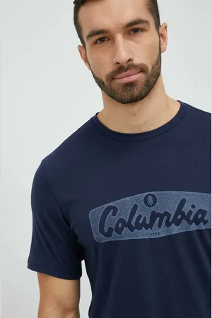 Columbia Bavlněné tričko barva, s potiskem