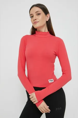 Fila Tričko s dlouhým rukávem barva, s pologolfem