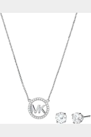 Michael Kors Stříbrný náhrdelník a náušnice