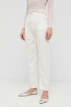 Guess Kalhoty dámské, barva, jednoduché, high waist