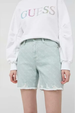Guess Kraťasy dámské, barva, vzorované, high waist