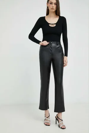 Guess Kalhoty KELLY dámské, barva, jednoduché, high waist, W3RA0M WF8P0