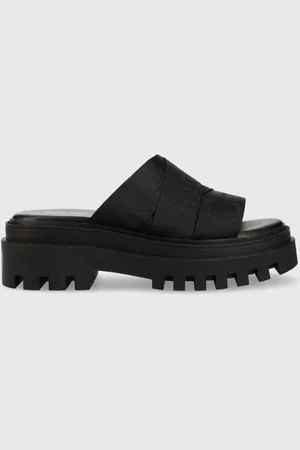 Calvin Klein Pantofle TOOTHY COMBAT SANDAL WEBBING dámské, barva, na platformě, YW0YW00949