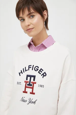 Tommy Hilfiger Bavlněná mikina dámská, barva, s aplikací