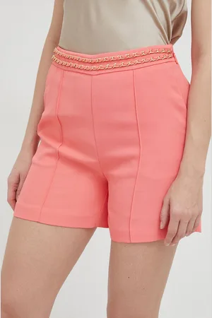 Guess Kraťasy dámské, barva, s aplikací, high waist