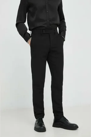 Bruuns Bazaar Kalhoty Karlsus Basic Pants pánské, barva, přiléhavé