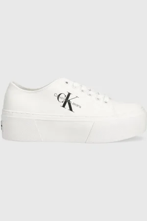 Calvin Klein Tenisky FLATFORM+ CUPSOLE LOW TXT dámské, barva, YW0YW01033
