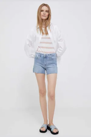 Calvin Klein Džínové šortky dámské, hladké, medium waist