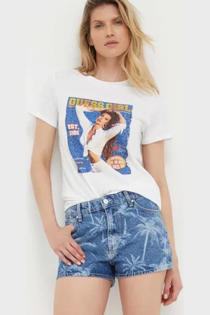 Guess Džínové šortky dámské, vzorované, medium waist