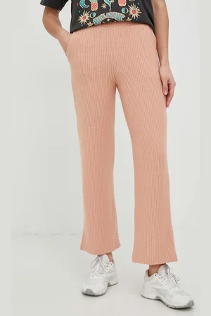 Roxy Kalhoty dámské, barva, jednoduché, high waist