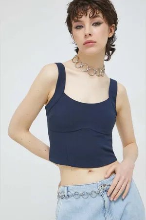 Abercrombie & Fitch Top dámský, tmavomodrá barva