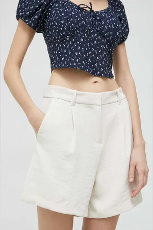 Abercrombie & Fitch Kraťasy dámské, barva, hladké, high waist