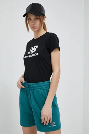 New Balance Bavlněné tričko barva, WT31546BK-6BK