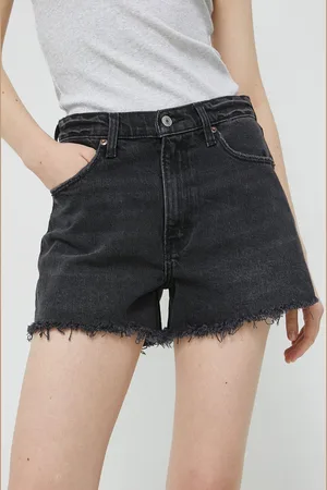 Abercrombie & Fitch Kraťasy dámské, barva, hladké, high waist