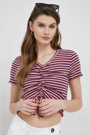 Pepe Jeans Tričko Cody vínová barva
