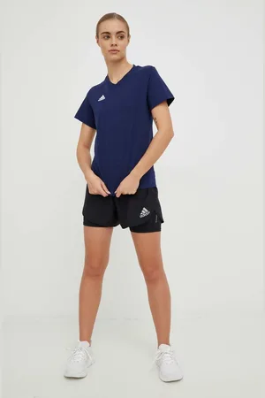 adidas Bavlněné tričko Entrada 22 tmavomodrá barva, HC0440