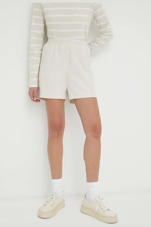 American Vintage Kraťasy dámské, barva, hladké, high waist