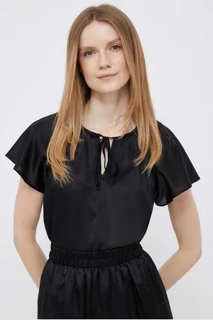 DKNY Halenka s příměsí hedvábí barva, hladká