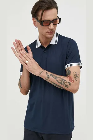 Abercrombie & Fitch Polo tričko tmavomodrá barva