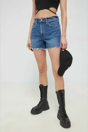 Abercrombie & Fitch Džínové šortky dámské, hladké, high waist
