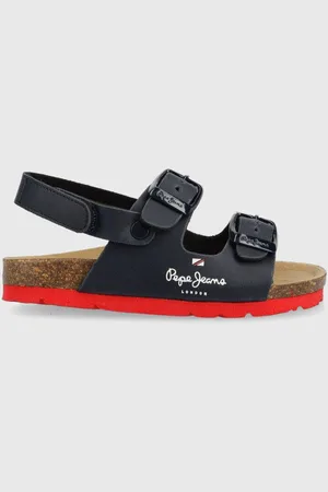 Pepe Jeans Dětské sandály Bio Double tmavomodrá barva