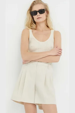Herskind Kraťasy dámské, barva, hladké, high waist