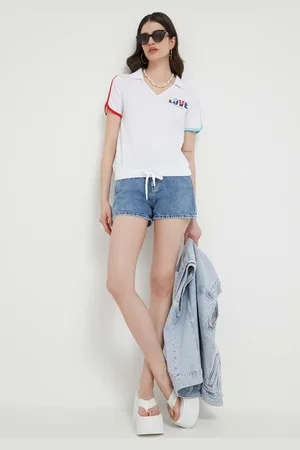 Moschino Džínové šortky dámské, hladké, high waist