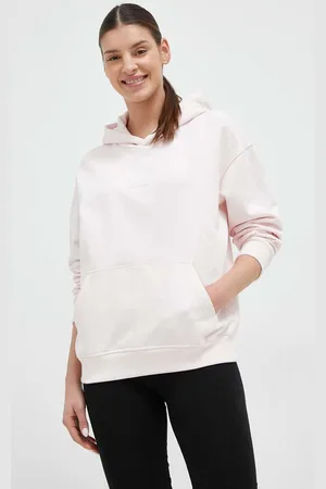 New Balance Bavlněná mikina dámská, barva, s kapucí, hladká, WT23554WAN-WAN