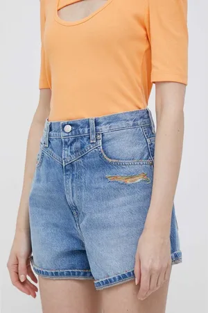Pepe Jeans Džínové šortky Rachel dámské, vzorované, high waist
