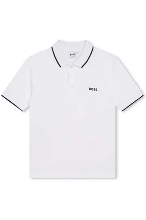 HUGO BOSS Dětská bavlněná polokošile barva, s potiskem