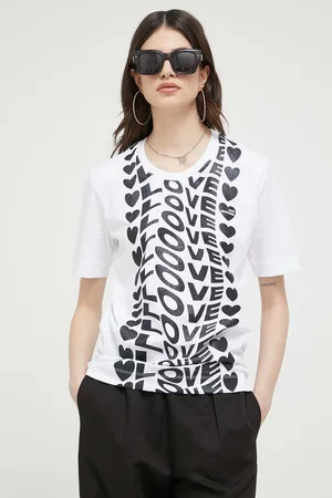 Moschino Bavlněné tričko barva