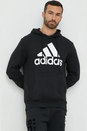 adidas Bavlněná mikina pánská, barva, s kapucí, s potiskem, IC9363