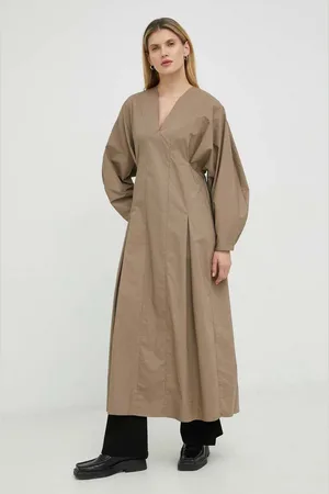 By Malene Birger Bavlněné šaty barva, maxi