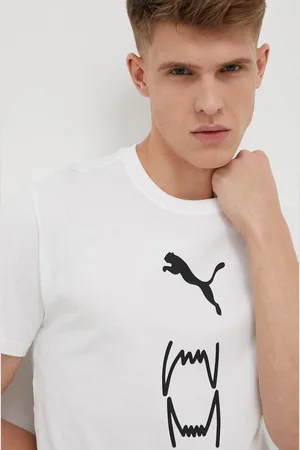 PUMA Bavlněné tričko barva, s potiskem