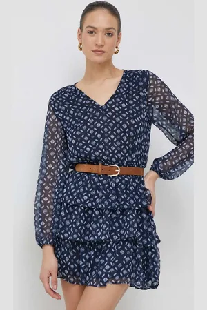 Pepe Jeans Šaty Eyra tmavomodrá barva, mini