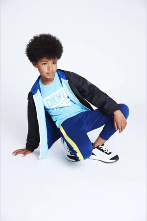 DKNY Dětská oboustranná bunda tmavomodrá barva