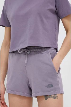 The North Face Bavlněné šortky barva, hladké, high waist