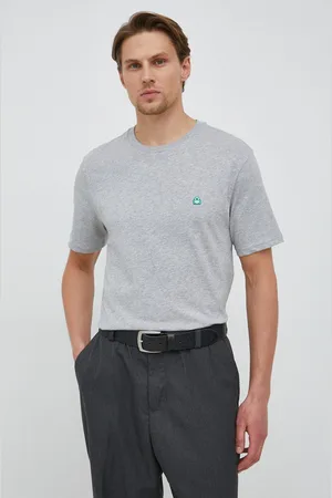 Benetton Bavlněné tričko barva