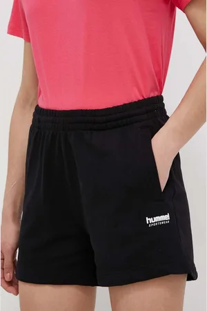 Hummel Bavlněné šortky hmlLGC SHAI SHORTS barva, hladké, medium waist, 219220
