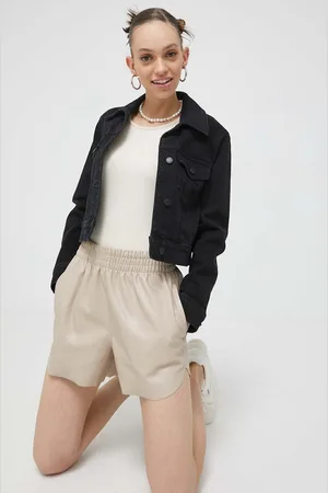 Abercrombie & Fitch Kraťasy dámské, barva, hladké, high waist