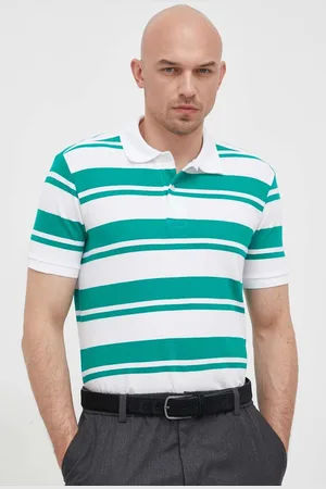 Benetton Bavlněné polo tričko barva