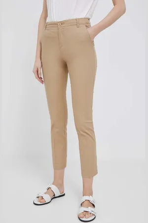 Benetton Kalhoty dámské, barva, přiléhavé, medium waist