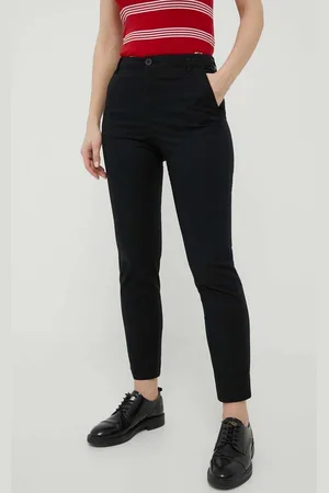 Benetton Kalhoty dámské, barva, jednoduché, high waist