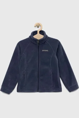 Columbia Dětská mikina Benton Springs Fleece tmavomodrá barva, hladká