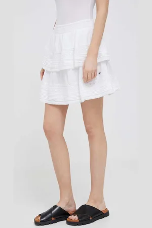 Pepe Jeans Bavlněná sukně Prana barva, mini, áčková