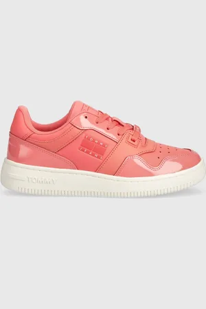 Tommy Hilfiger Kožené tenisky TJW RETRO BASKET GLOSSY barva, EN0EN02206