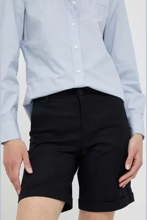 Benetton Kraťasy dámské, barva, hladké, medium waist