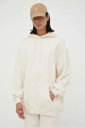 American Vintage Bavlněná mikina pánská, barva, s kapucí, hladká
