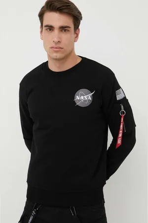 Alpha Industries Mikina Space Shuttle Sweater pánská, barva, s potiskem, 178307.03-Black