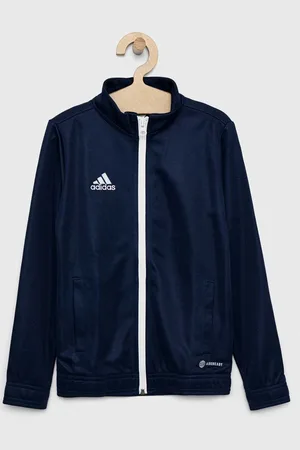 adidas Dětská mikina ENT22 TK JKTY tmavomodrá barva, hladká
